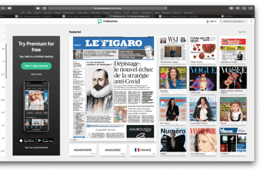 PressDisplay provides Internet access to 250 international newspapers