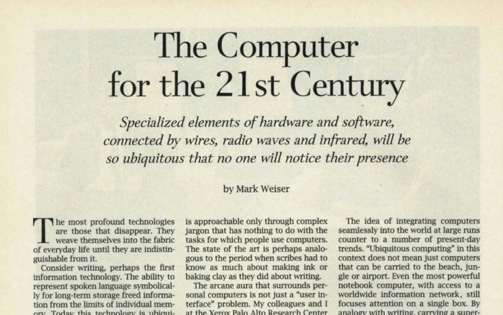 Ubiquitous computing