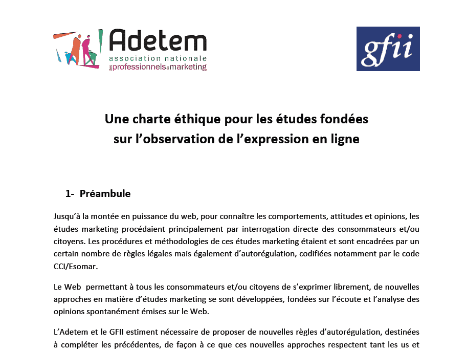 chartedesetudeswebsocial la charte de l'Adetem et du GFII