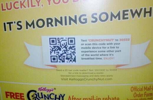 Un QR Code dans mes céréales Kellogg's