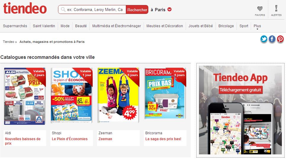 catalogue Tiendeo web-to-store