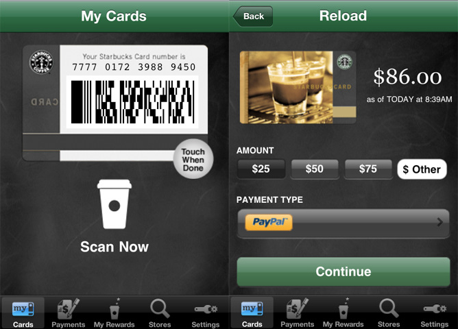 mobile to store - Starbucks