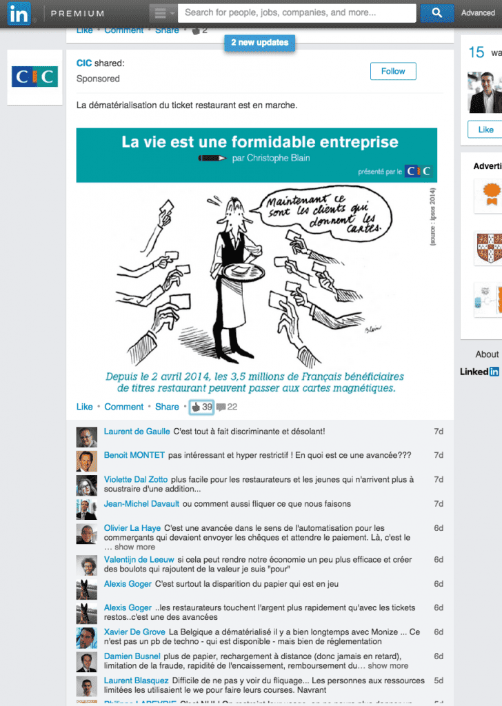 le contre exemple des médias sociaux