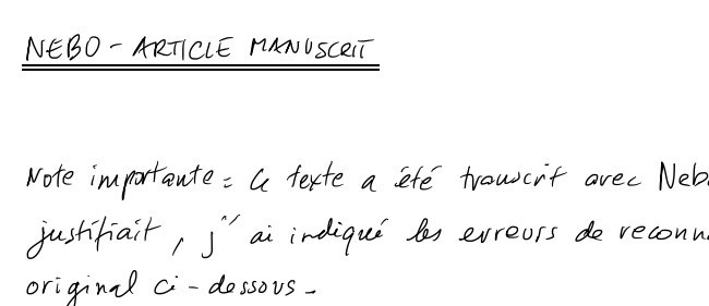 Nebo - texte original