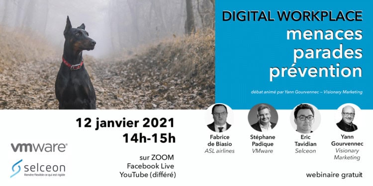Notre webinaire du 12 janvier traitera de la cybersécurité, du Zero-Trust et de la digital workplace : inscription sur vismktg.info/live120121