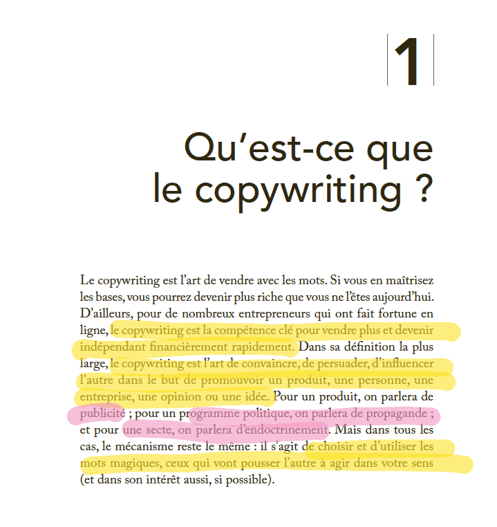 copywriting page produit