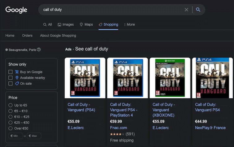 Website search quality