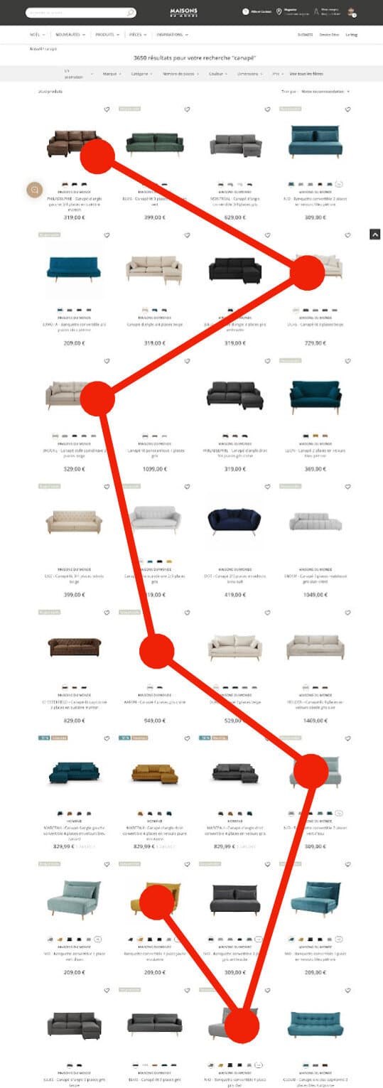 Website search quality improvement