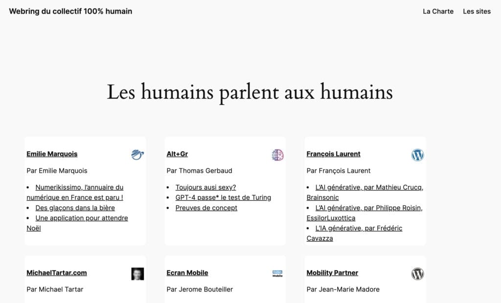 Contenu 100% humain