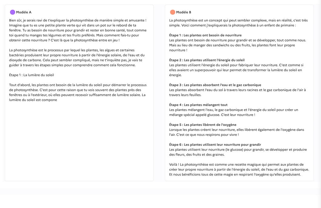 comparer IA génératives