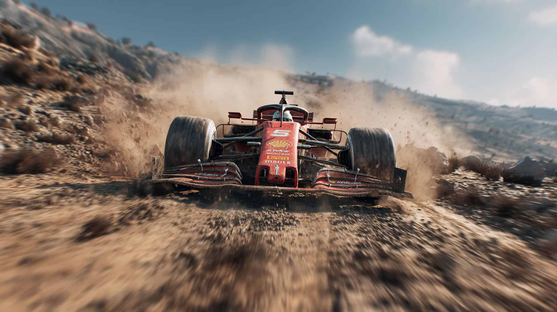 IA : une formule 1 en hors piste conduite par un pilote amateur qui n'a pas le permis